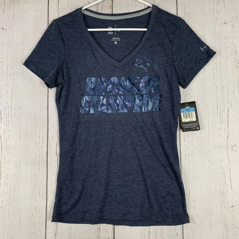 Broncos Stampede Denver Broncos NFL Medium Blue Tshirt New Women